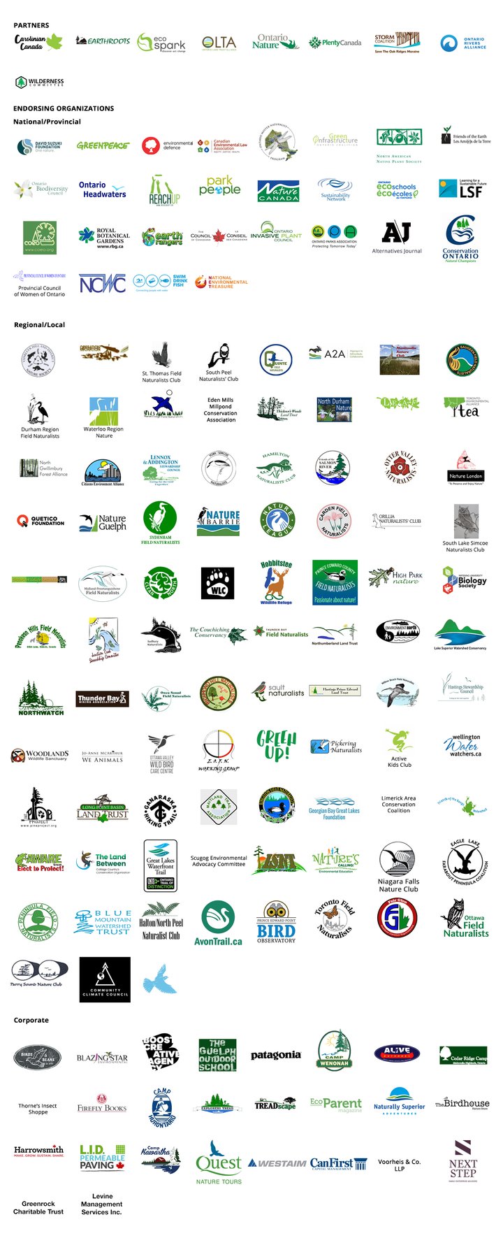 durham outdoors ontario on Endorsing Organizations The Protected Places Declaration Ontario Nature